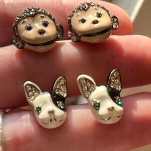 Betsy Johnson earrings. Both pair for one price!